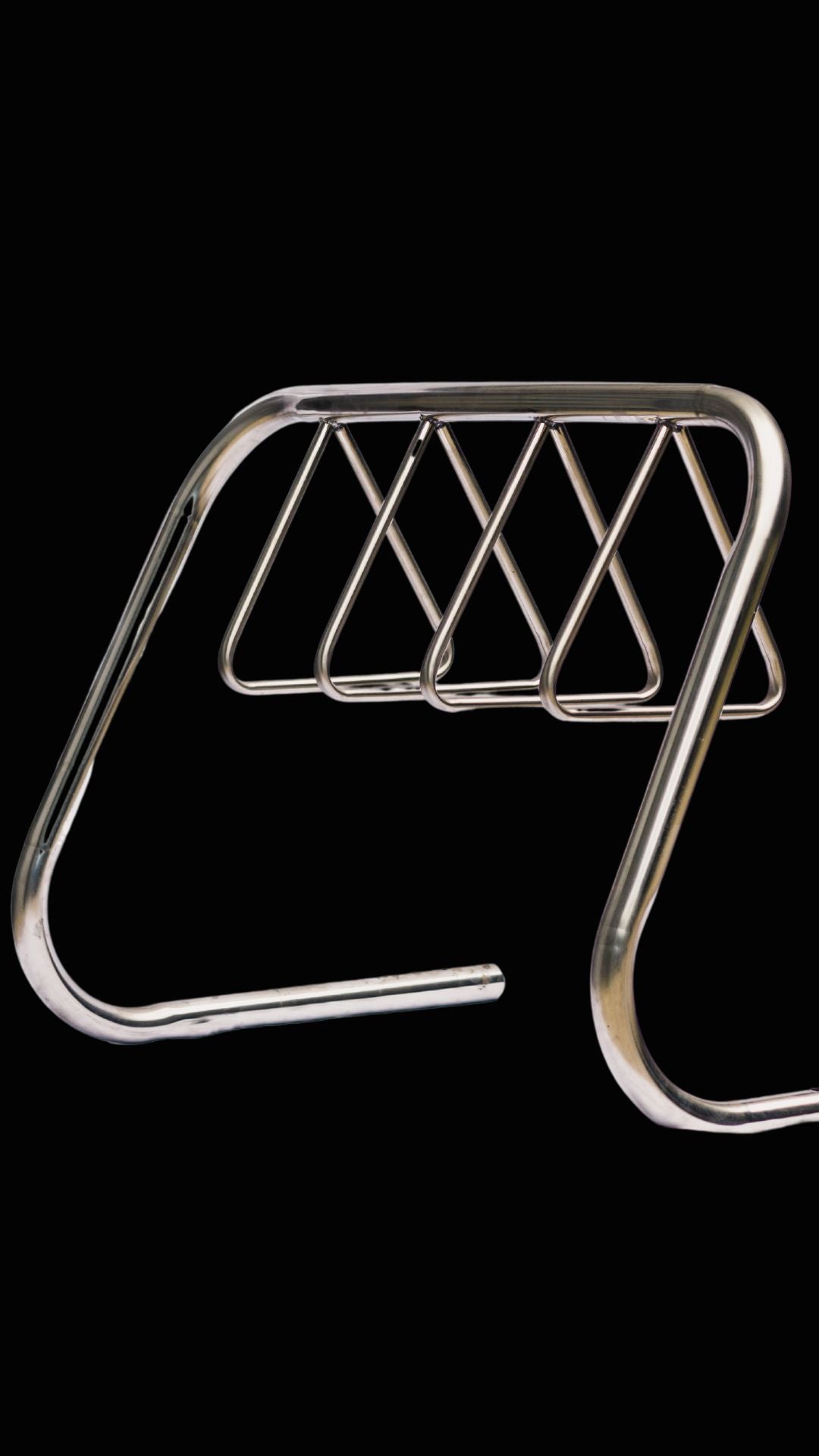 5 Station Stainless Steel Bike Rack Triangle Holder | TKO Bollards