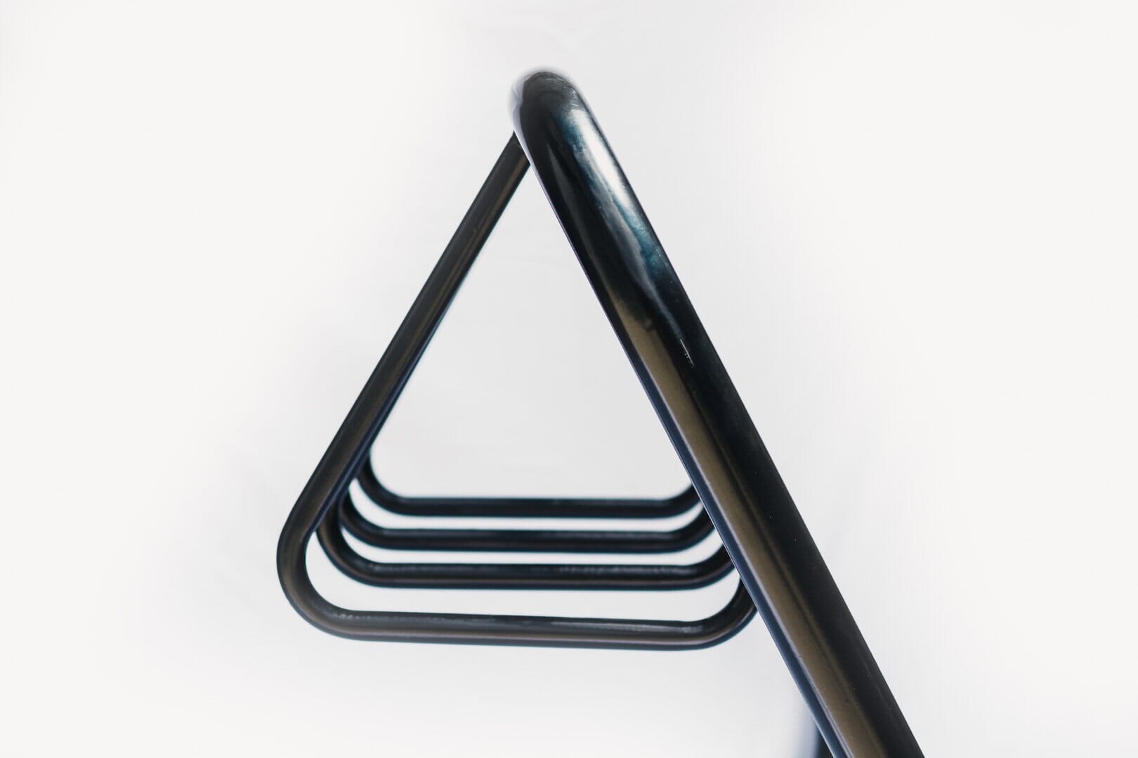 5 Station Black Powder Coated Bike Rack Triangle Holder | TKO Bollards